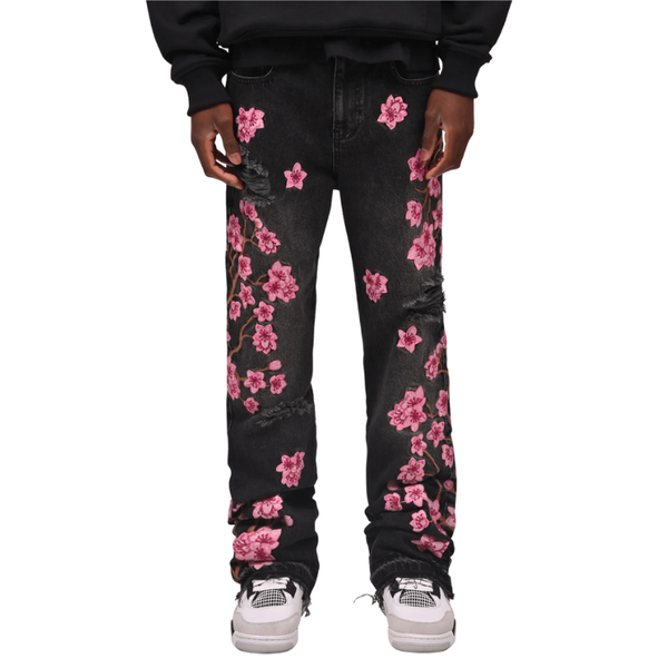 Flared Flower Denim