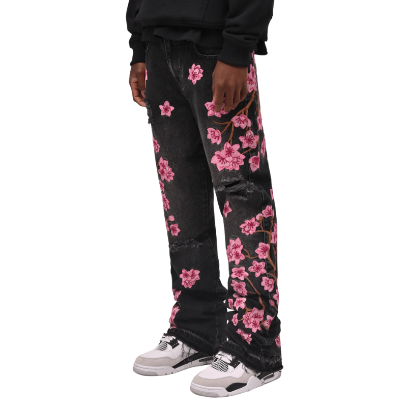 Flared Flower Denim