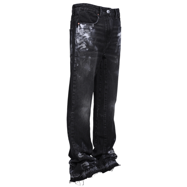 Flared Painted Denim