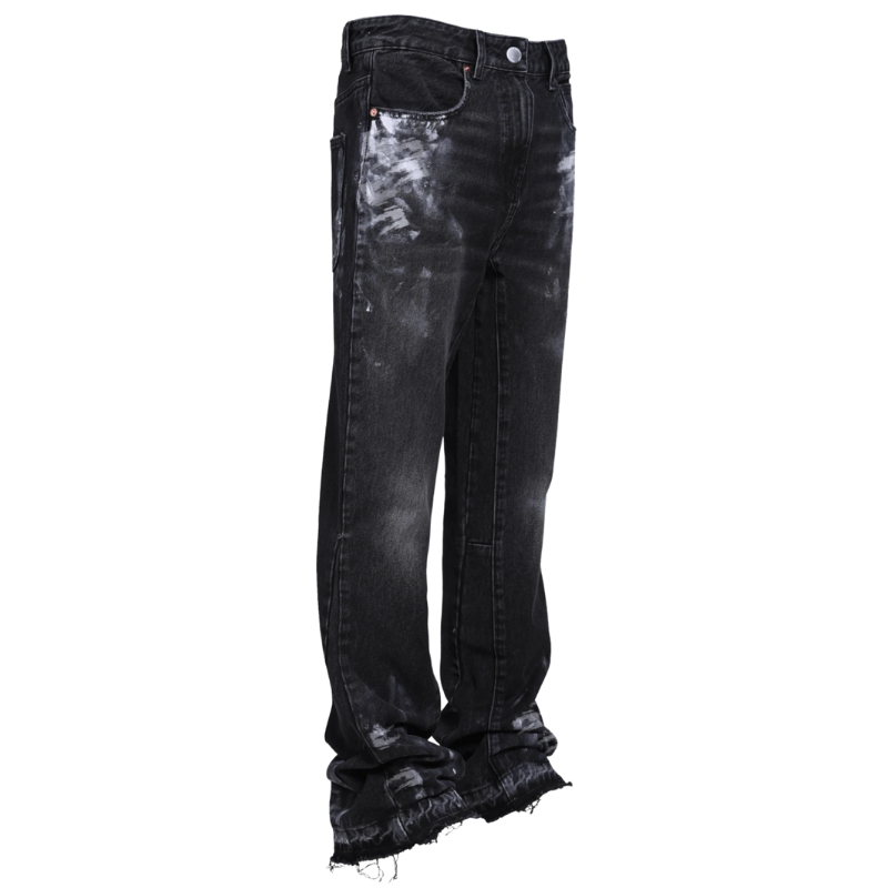Flared Painted Denim