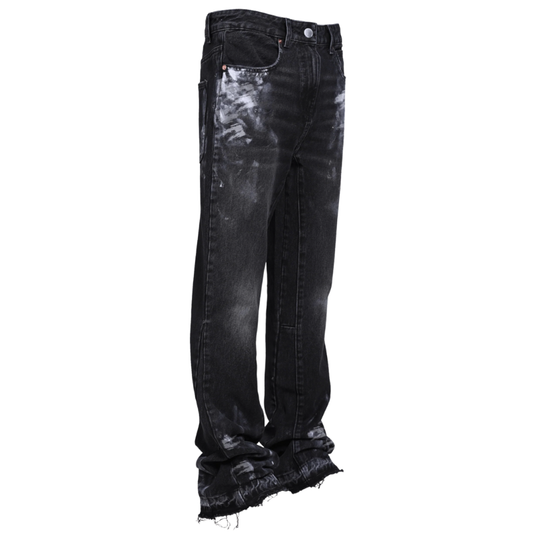 Flared Painted Denim