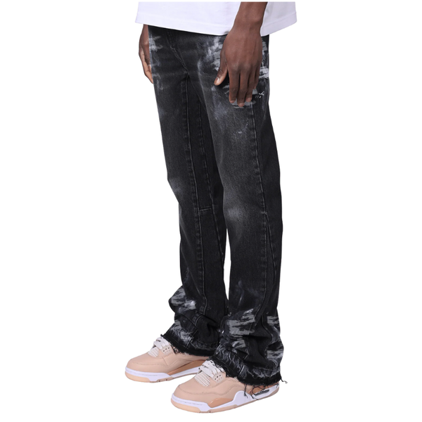 Flared Painted Denim