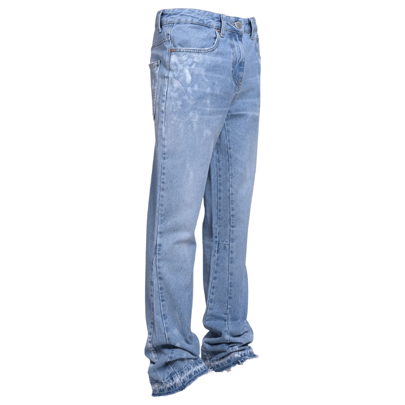 Flared Painted Denim