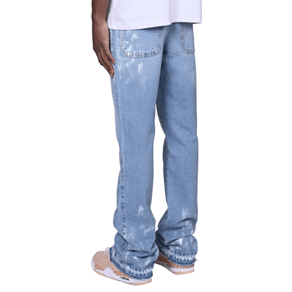 Flared Painted Denim