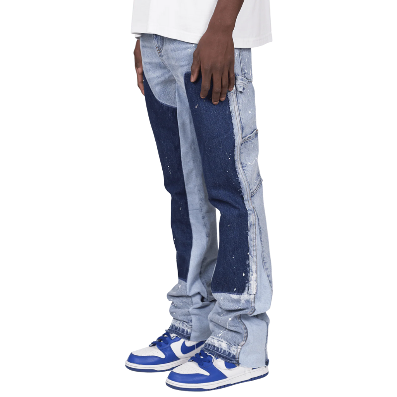 Flared Painted Denim
