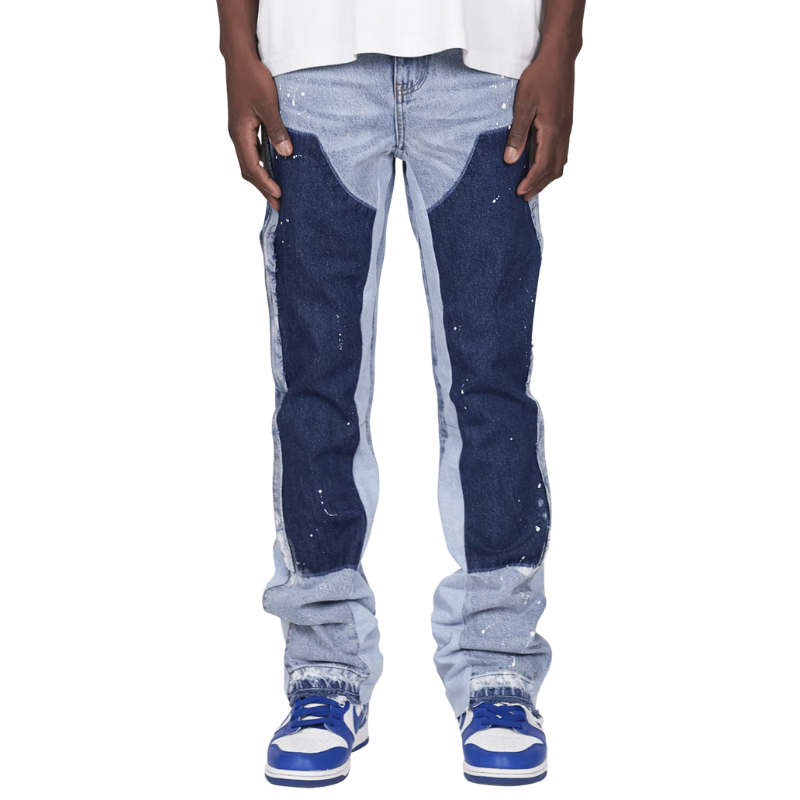 Flared Painted Denim