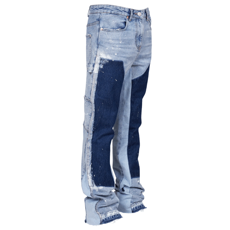 Flared Painted Denim