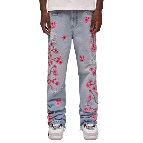 Flared Flower Denim