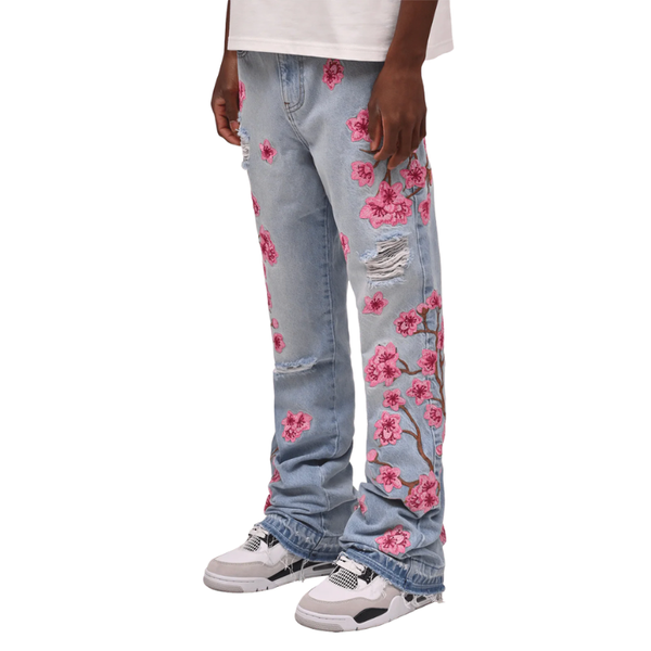 Flared Flower Denim