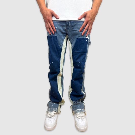 Flared colored Denim