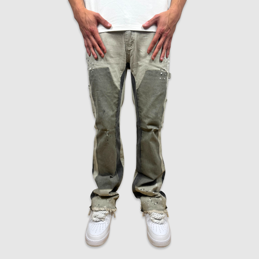 Flared colored Denim