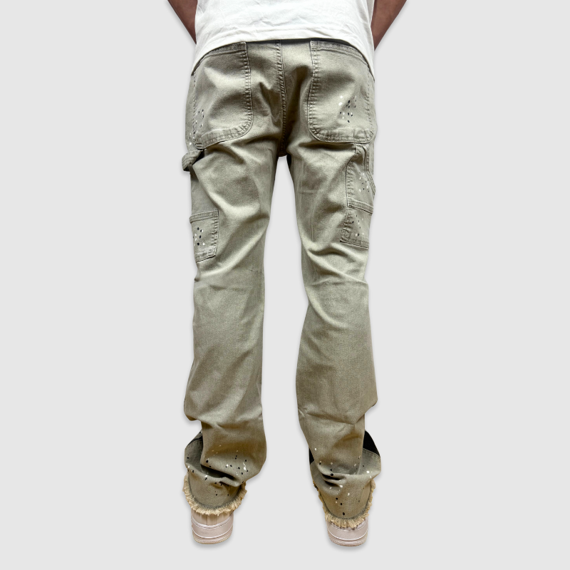 Flared colored Denim