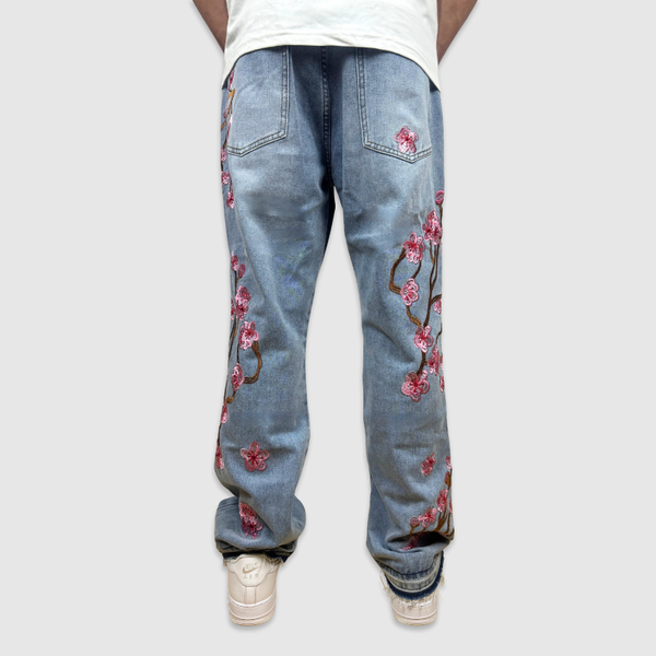 Flared Flower Denim
