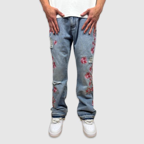 Flared Flower Denim