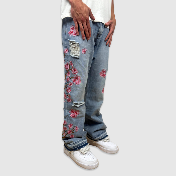 Flared Flower Denim